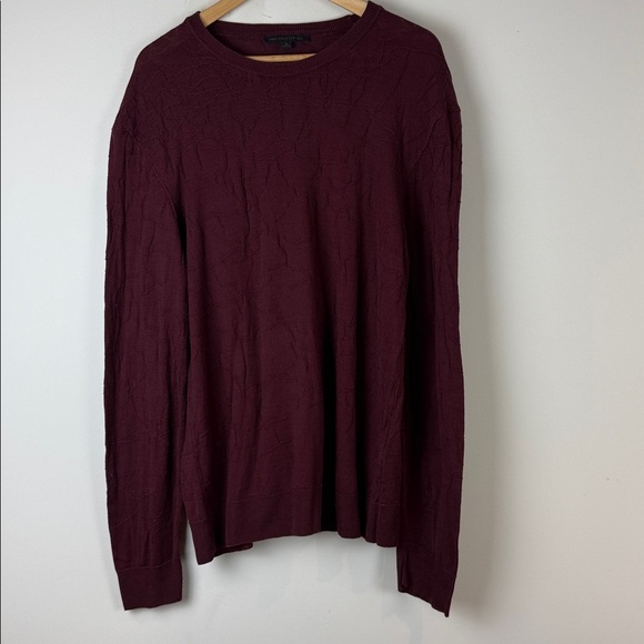 John Varvatos Deep Red Knit Sweater Size XL - Picture 1 of 6